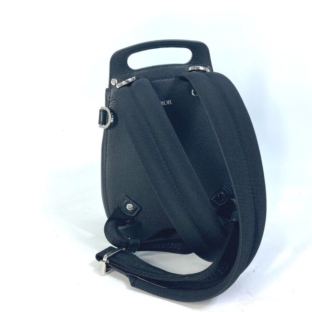 Dior Bag Gallop Saddle Backpack Calfskin Black - Picture 4 of 16
